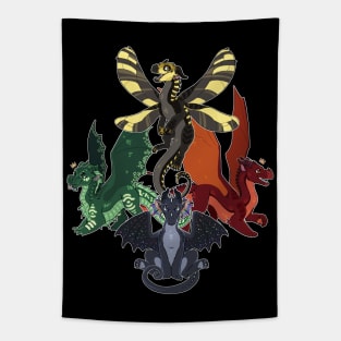 Wings of Fire - The Next Generation - Bumblebee, Peacemaker, Cliff, Auklet Tapestry