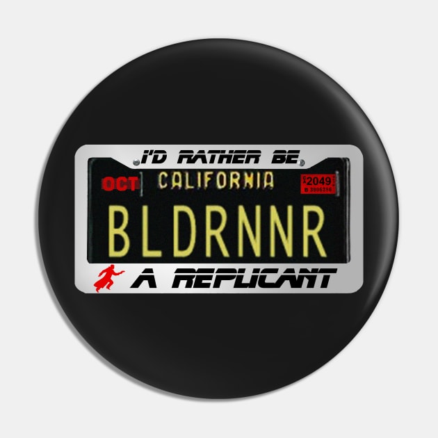 Blade Runner 2049 Replicant License Plate Pin by specialdelivery