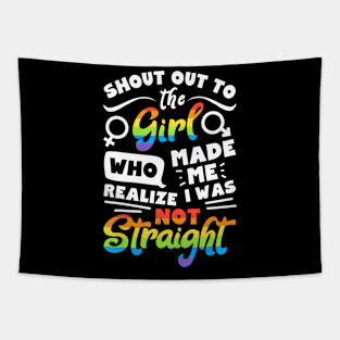 Shout Out To The Girl Lesbian Pride Lgbt Gay Flag Tapestry