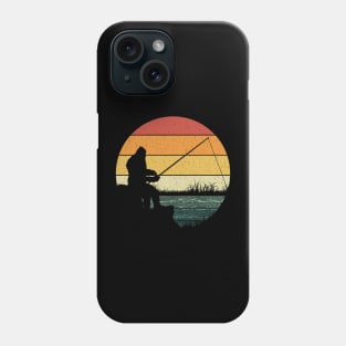 Bigfoot Fishing Retro Sasquatch Phone Case