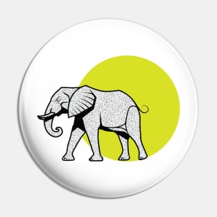 Sri Lanka Elephant Illustration Pin