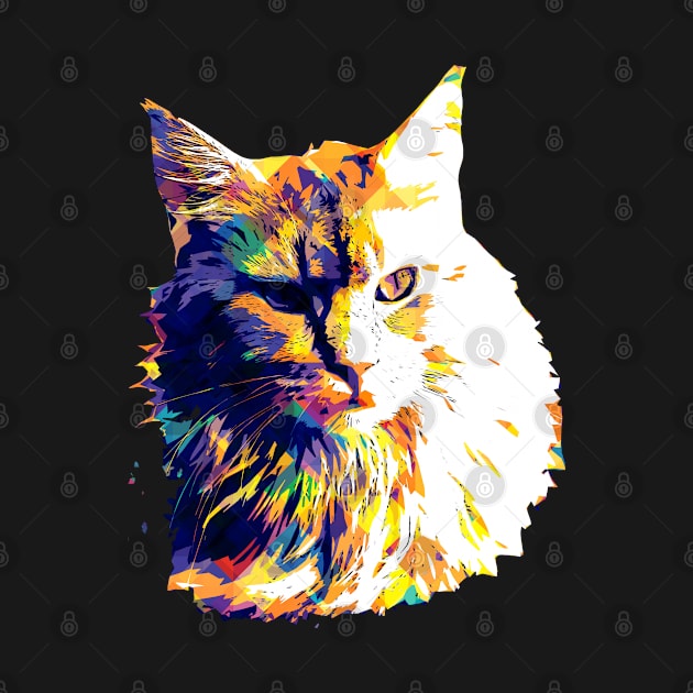 cute cat wpap popart by ezx