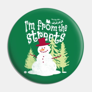 Christmas Snowman Costume a Sarcastic People Funny Pin