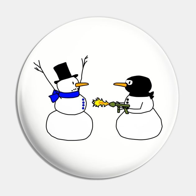 Christmas Snowman Robbery Pin by Stugg15