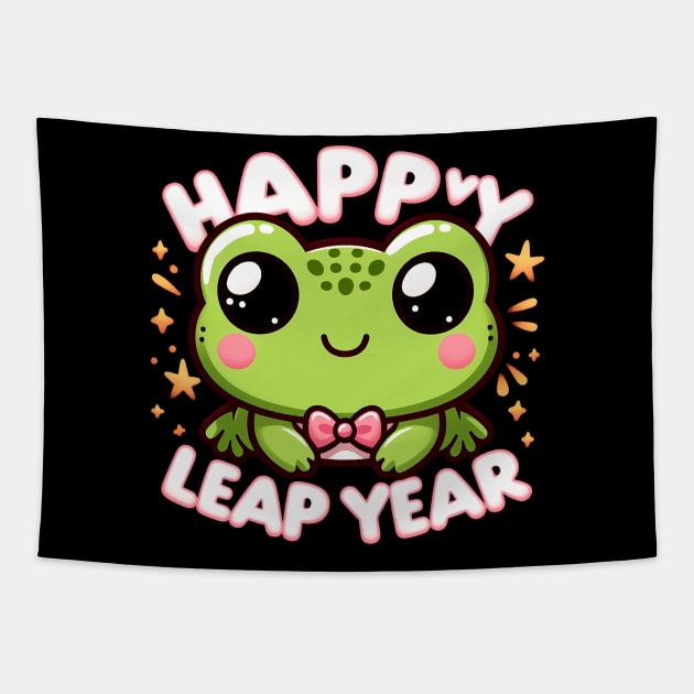Happy Leap Year - Cute Frog Tapestry by ANSAN