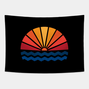 Retro sunset Tapestry