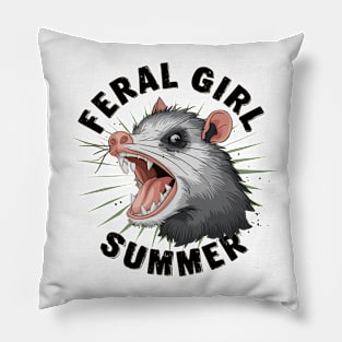 feral girl summer Pillow