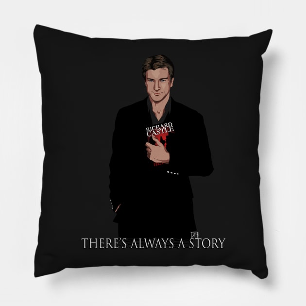 There's Always a story Pillow by InvisibleRainArt