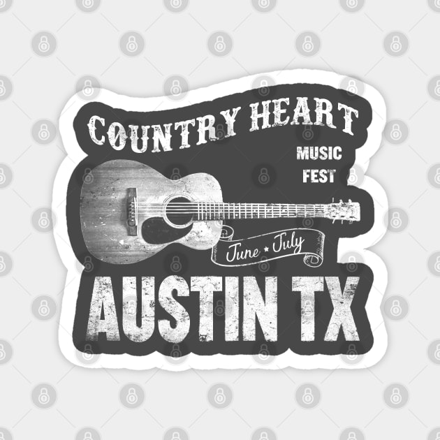 Country Heart Music Fest Magnet by LifeTime Design