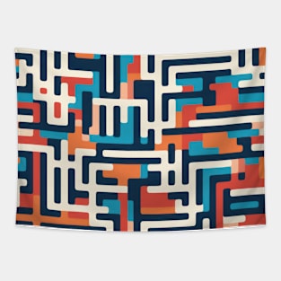 Maze of Dreams: Pastel Labyrinth Journey Tapestry