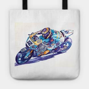 Ballpoint Sketching MotoGP Team No 12 Thomas Lüthi Tote