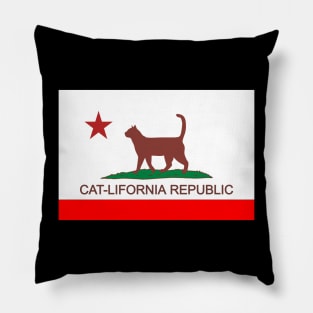 CAT lifornia flag Pillow