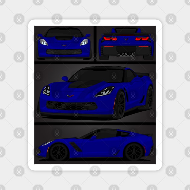 Z06 NAVY Magnet by VENZ0LIC