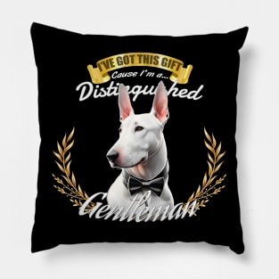 The Distinguished Bull Terrier Gentleman Pillow