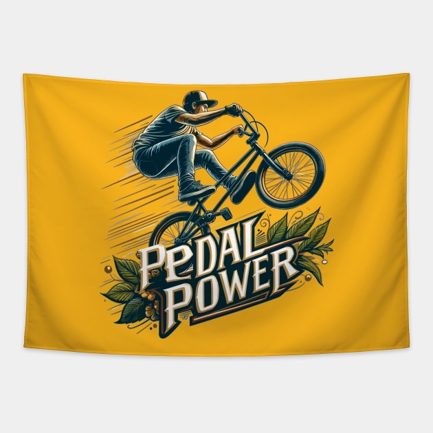 BMX bicycle - Pedal Power Tapestry by Vehicles-Art