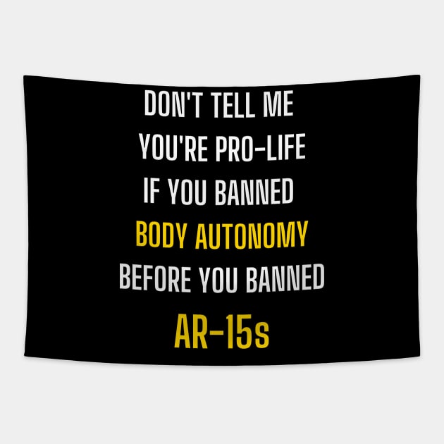 Pro Life Hypocrisy Quote Tapestry by She Gets Creative
