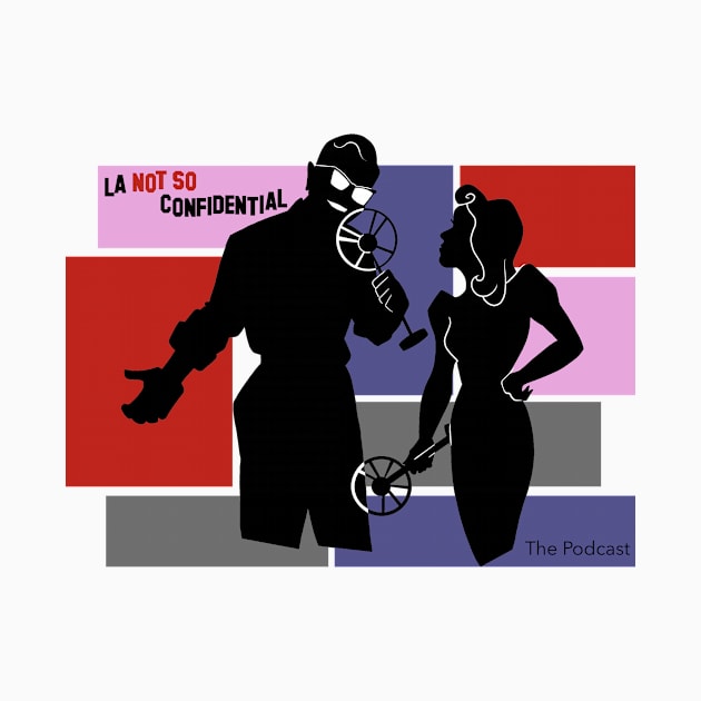 Colored Blocked Noir Silhouettes by LA Not So Confidential- The Podcast