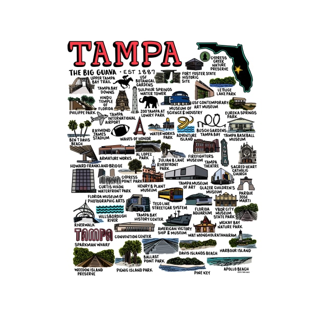 Tamp Map Art by fiberandgloss