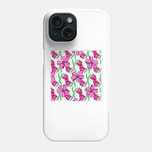 Flowers and leaves pattern Phone Case