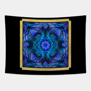 Blue Abstract Landscape Of Dreams Tapestry