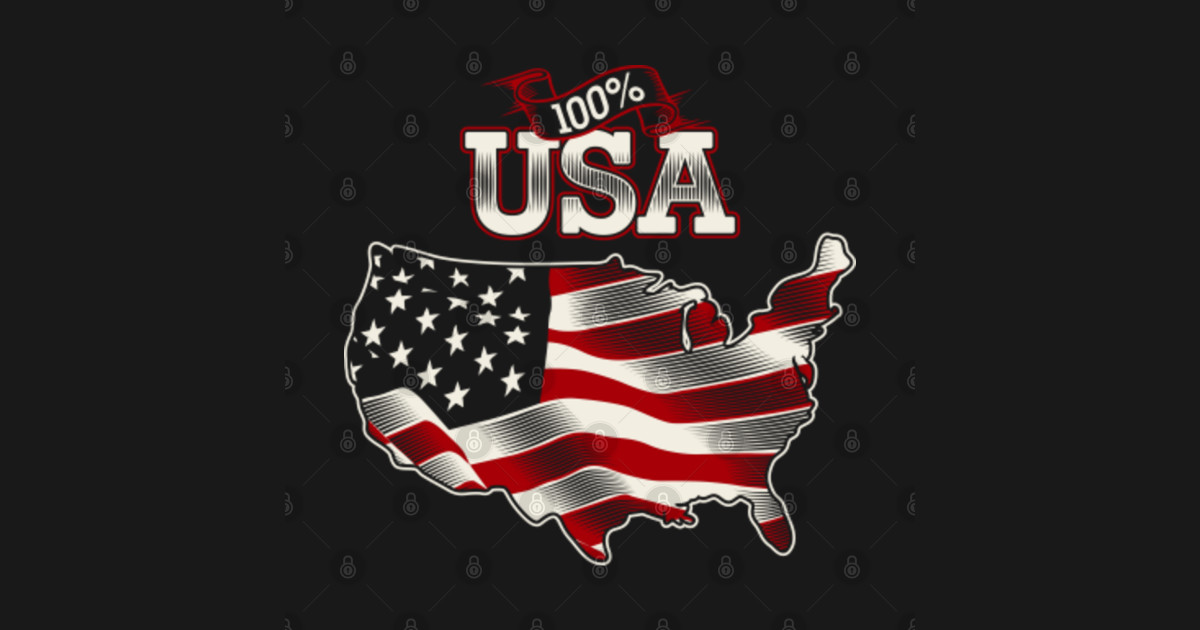 American Flag Black American Flag Sticker TeePublic