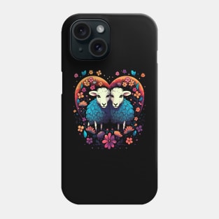 Sheep Couple Valentine Phone Case