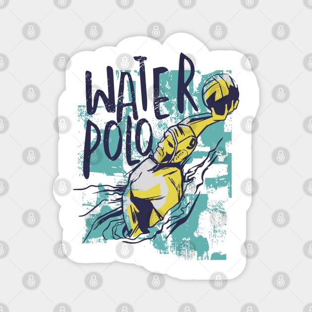 water polo sport Magnet by Catfactory