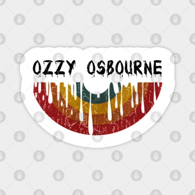 Vinyl Melted Ozzy Osbourne Vintage Magnet by FUTURE SUSAN