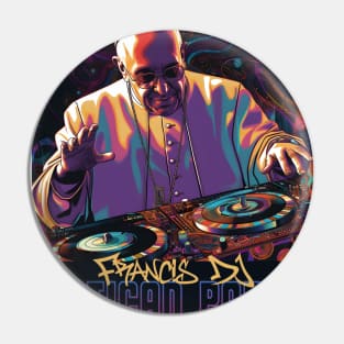 Pope Francis DJ Vatican Party Caricature Pin