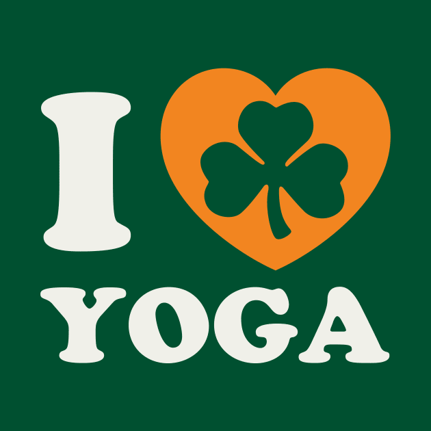 St Patricks Day Yoga Irish Yoga Teacher Shamrock Heart by PodDesignShop