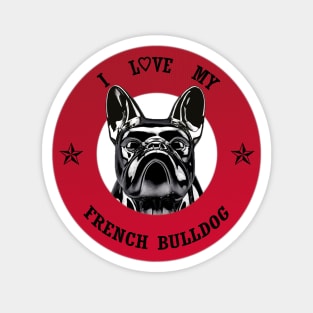 Vintage French Bulldog I Love My French Bulldog Magnet