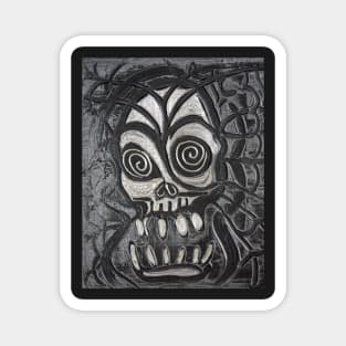 Gunmetal Skull Magnet