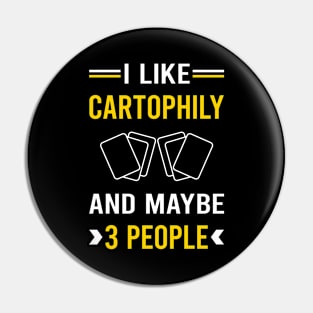 3 People Cartophily Cartophilist Pin