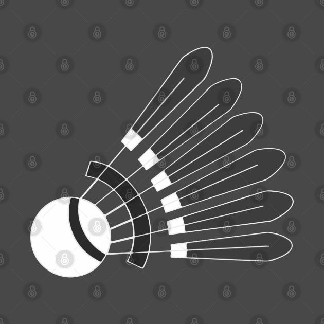 Badminton Player Feathered Badminton Shuttlecock (Black) Shuttles by Mochabonk