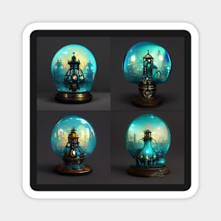 Steampunk Snowglobes Magnet