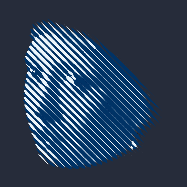 Girl with Pearl Earring in Diagonal Blue Stripes by scotch