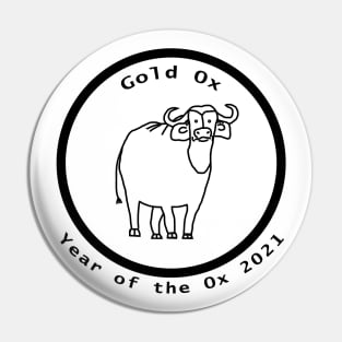 Year of the Ox 2021 Circle Outline Pin