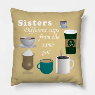 Lispe Sisters 6 Different Cups from the Same Pot Pillow