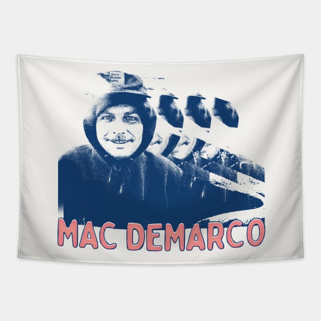 Mac DeMarco Original Glitch Style Fan Artwork Tapestry by unknown_pleasures