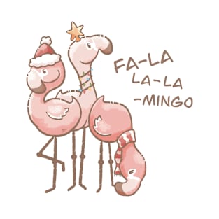 Christmas Flamingos, Fa-la-la-la-mingo T-Shirt