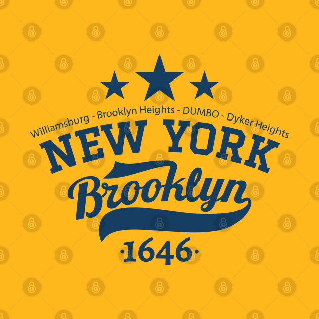 Vintage New York Brooklyn ,Vintage  Brooklyn Schriftzug, Vintage Brooklyn Logo by Boogosh