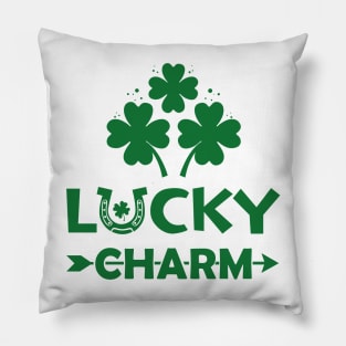 Lucky Charm Shamrock Clover Pillow