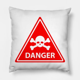 Danger Sign Pillow