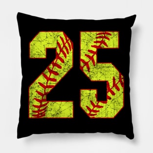 Fastpitch Softball Number 25 #25 Softball Shirt Jersey Uniform Favorite Player Biggest Fan Pillow