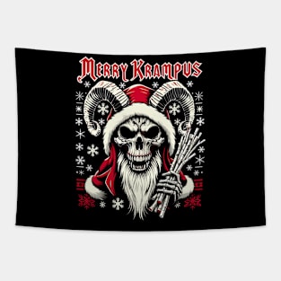 Funny Krampus Men Women Kids Merry Krampus Ugly Christmas Tapestry