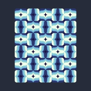 Retro Blue Ceramic T-Shirt