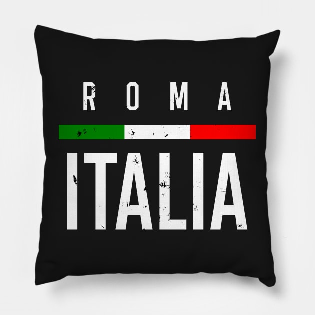 Roma Italia Italian Flag Novelty Gifts Pillow by B89ow