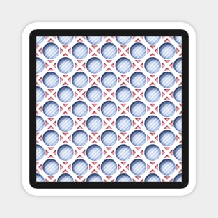 Colorful Periwinkle Geometric Pattern Magnet