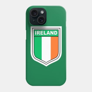 Flag of Ireland in a shield Phone Case