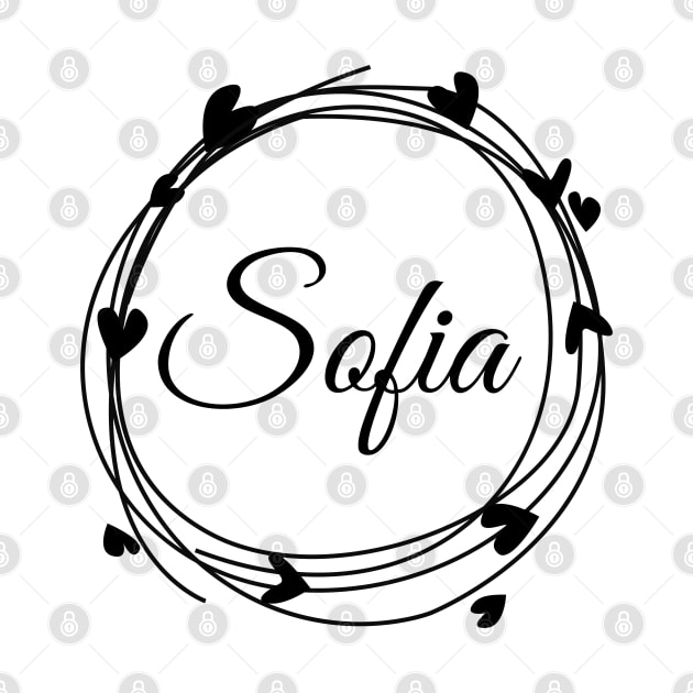 Sofia name cute design by BrightLightArts